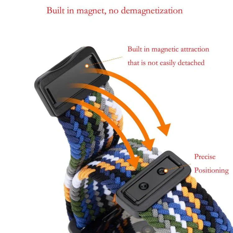 Correia de Relógio Trançada com Fivela Magnética xDfind, Para Apple Watch 46mm / 49mm / 45mm / 44mm, Para Apple Watch 42mm / 41mm / 40mm / 38mm
