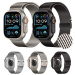 Correia de Relógio Milanesa em Aço Inoxidável com Malha Fina e Fivela Guarda-Chuva xDfind, Para Apple Watch 46mm / 49mm / 45mm / 44mm