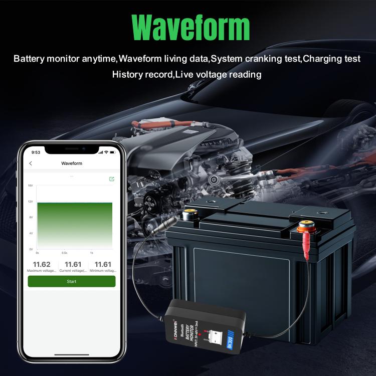 KONNWEI BK300 6V / 12V / 24V Car Bluetooth 5.0 Battery Monitor Diagnostic Tool, BK300