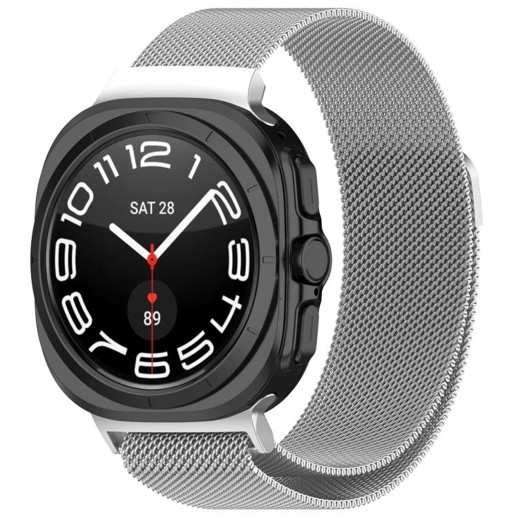 Correia de Relógio em Aço Inoxidável Milanesa Magnética xDfind, Para Samsung Galaxy Watch Ultra 47mm / Ultra 2025