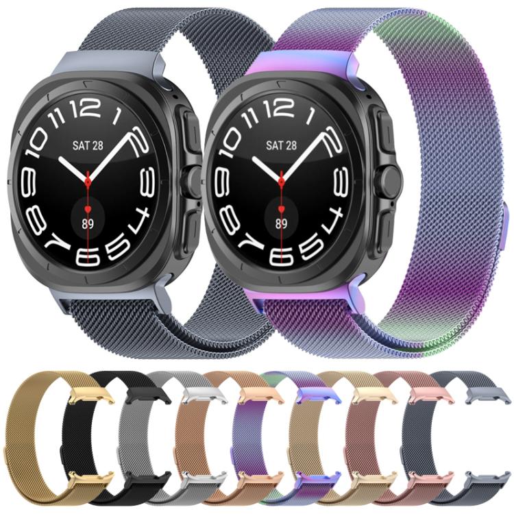 Correia de Relógio em Aço Inoxidável Milanesa Magnética xDfind, Para Samsung Galaxy Watch Ultra 47mm / Ultra 2025