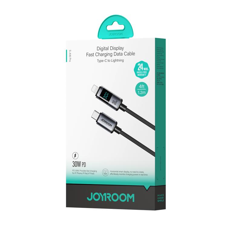 JOYROOM S-A16 Série Pro Prism Cabo de Dados de Carregamento Rápido Digital 30W Type-C para 8 Pinos, Comprimento: 1,2m, Type-C para 8 Pinos
