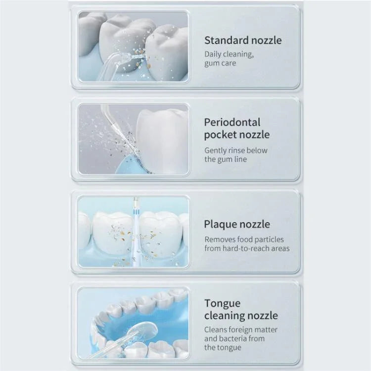 Irrigador Oral Elétrico Retrátil WF-B309 Portátil, Reservatório de Água 190ml, WF-B309