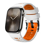 Correia de Relógio em Silicone Trapezoidal Bicolor, Para Apple Watch 46mm / 49mm / 45mm / 44mm