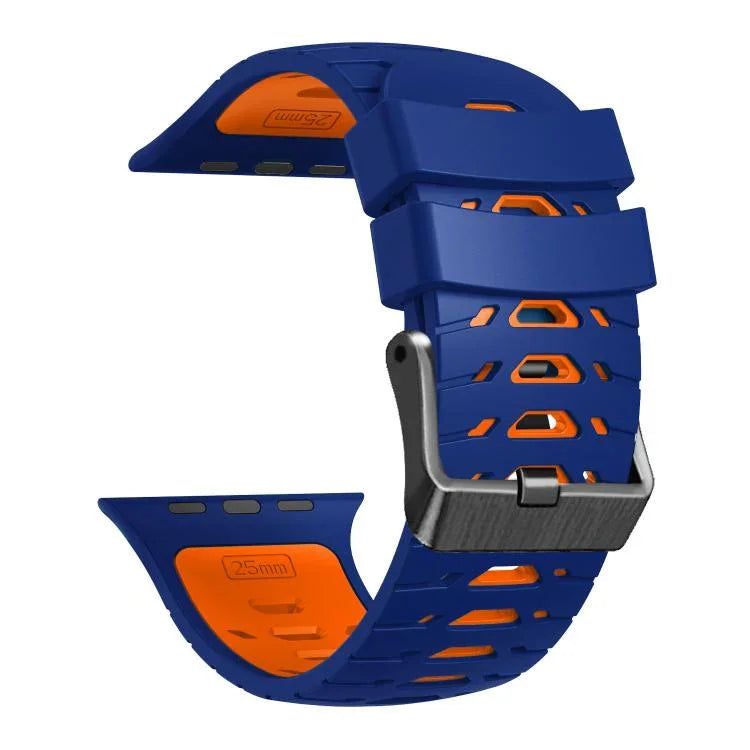 Correia de Relógio em Silicone Trapezoidal Bicolor, Para Apple Watch 46mm / 49mm / 45mm / 44mm