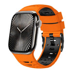 Correia de Relógio em Silicone Trapezoidal Bicolor, Para Apple Watch 46mm / 49mm / 45mm / 44mm