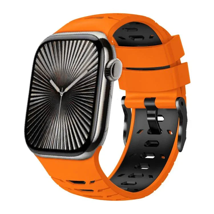 Correia de Relógio em Silicone Trapezoidal Bicolor, Para Apple Watch 46mm / 49mm / 45mm / 44mm