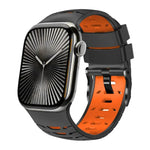 Correia de Relógio em Silicone Trapezoidal Bicolor, Para Apple Watch 46mm / 49mm / 45mm / 44mm