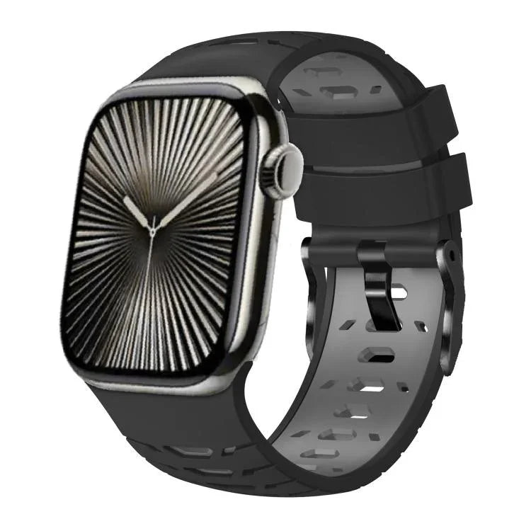 Correia de Relógio em Silicone Trapezoidal Bicolor, Para Apple Watch 46mm / 49mm / 45mm / 44mm