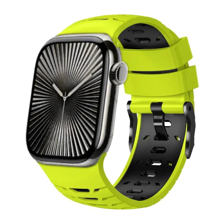 Correia de Relógio em Silicone Trapezoidal Bicolor, Para Apple Watch 46mm / 49mm / 45mm / 44mm
