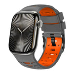 Correia de Relógio em Silicone Trapezoidal Bicolor, Para Apple Watch 46mm / 49mm / 45mm / 44mm