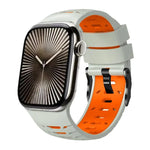 Correia de Relógio em Silicone Trapezoidal Bicolor, Para Apple Watch 46mm / 49mm / 45mm / 44mm