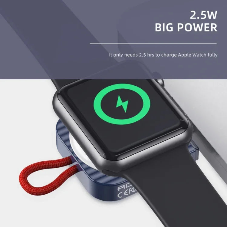 ROCK W26 Carregador Sem Fios Magnético Portátil para Apple Watch Interface Type-C, W26 Interface Type-C