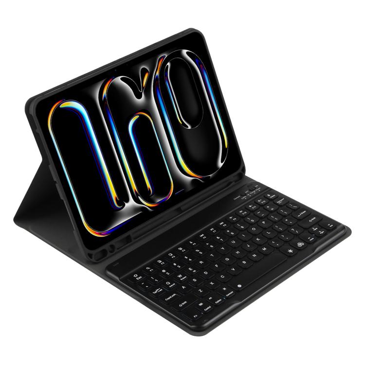 Capa de Couro para Tablet com Teclado Bluetooth Retroiluminado Colorido, Para iPad Air 11 2024 / Air 11 2025, Para iPad Air 5 / Air 4 10.9