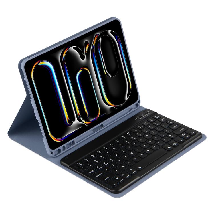 Capa de Couro para Tablet com Teclado Bluetooth Retroiluminado Colorido, Para iPad Air 11 2024 / Air 11 2025, Para iPad Air 5 / Air 4 10.9