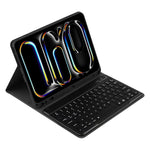 Capa de Couro para Tablet com Teclado Bluetooth Retroiluminado Colorido, Para iPad Air 11 2024 / Air 11 2025, Para iPad Air 5 / Air 4 10.9