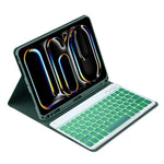Capa de Couro para Tablet com Teclado Bluetooth Retroiluminado Colorido, Para iPad Air 11 2024 / Air 11 2025, Para iPad Air 5 / Air 4 10.9