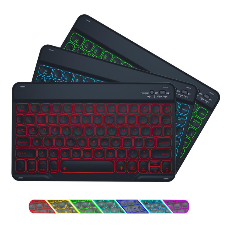 Capa de Couro para Tablet com Teclado Bluetooth Retroiluminado Colorido, Para iPad Air 11 2024 / Air 11 2025, Para iPad Air 5 / Air 4 10.9