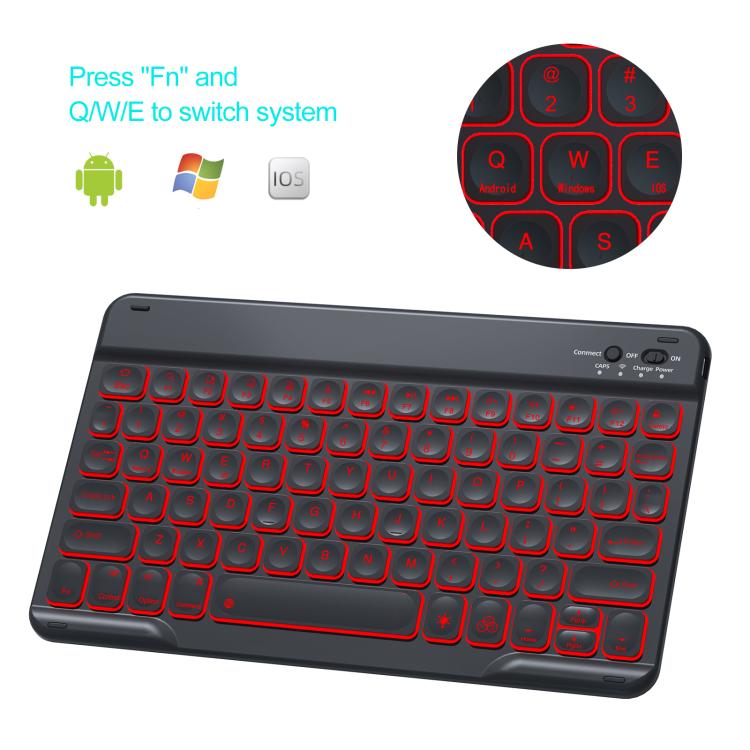 Capa de Couro para Tablet com Teclado Bluetooth Retroiluminado Colorido, Para iPad Air 11 2024 / Air 11 2025, Para iPad Air 5 / Air 4 10.9