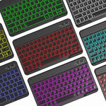 Capa de Couro para Tablet com Teclado Bluetooth Retroiluminado Colorido, Para iPad Air 11 2024 / Air 11 2025, Para iPad Air 5 / Air 4 10.9