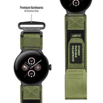 Pulseira com Fivela de Velcro de Nylon de Libertação Rápida xDfind, Para Google Pixel Watch 4 / 3 45mm, Para Google Pixel Watch 4 / 3 / 2 / 1 41mm