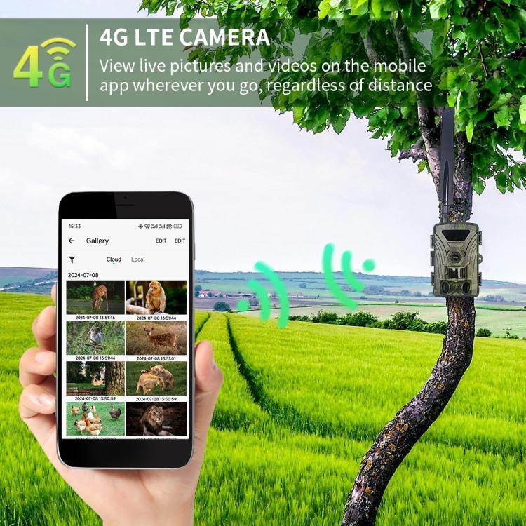 Câmara de Caça com Detecção de Movimento Infravermelha de Visão Noturna 4K HD Versão EU 4G PR802G