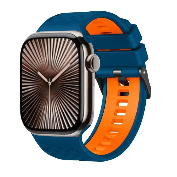 Correia de Relógio em Silicone Bicolor com Textura de Diamante, Para Apple Watch 46mm / 49mm / 45mm / 44mm