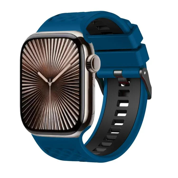 Correia de Relógio em Silicone Bicolor com Textura de Diamante, Para Apple Watch 46mm / 49mm / 45mm / 44mm