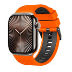 Correia de Relógio em Silicone Bicolor com Textura de Diamante, Para Apple Watch 46mm / 49mm / 45mm / 44mm