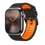 Correia de Relógio em Silicone Bicolor com Textura de Diamante, Para Apple Watch 46mm / 49mm / 45mm / 44mm