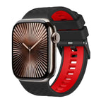 Correia de Relógio em Silicone Bicolor com Textura de Diamante, Para Apple Watch 46mm / 49mm / 45mm / 44mm