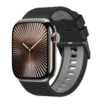 Correia de Relógio em Silicone Bicolor com Textura de Diamante, Para Apple Watch 46mm / 49mm / 45mm / 44mm