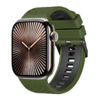 Correia de Relógio em Silicone Bicolor com Textura de Diamante, Para Apple Watch 46mm / 49mm / 45mm / 44mm
