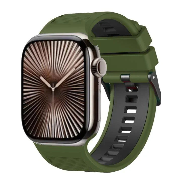 Correia de Relógio em Silicone Bicolor com Textura de Diamante, Para Apple Watch 46mm / 49mm / 45mm / 44mm