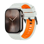 Correia de Relógio em Silicone Bicolor com Textura de Diamante, Para Apple Watch 46mm / 49mm / 45mm / 44mm
