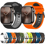 Correia de Relógio em Silicone Bicolor com Textura de Diamante, Para Apple Watch 46mm / 49mm / 45mm / 44mm