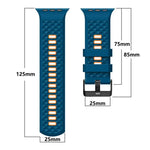 Correia de Relógio em Silicone Bicolor com Textura de Diamante, Para Apple Watch 46mm / 49mm / 45mm / 44mm