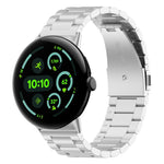 Pulseira de Metal com Três Contas e Libertação Rápida xDfind, Para Google Pixel Watch 4 / 3 45mm, Para Google Pixel Watch 4 / 3 / 2 / 1 41mm