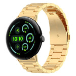Pulseira de Metal com Três Contas e Libertação Rápida xDfind, Para Google Pixel Watch 4 / 3 45mm, Para Google Pixel Watch 4 / 3 / 2 / 1 41mm