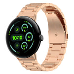 Pulseira de Metal com Três Contas e Libertação Rápida xDfind, Para Google Pixel Watch 4 / 3 45mm, Para Google Pixel Watch 4 / 3 / 2 / 1 41mm