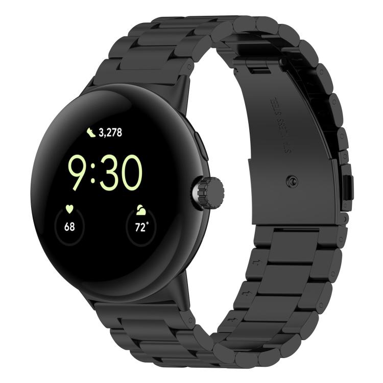 Pulseira de Metal com Três Contas e Libertação Rápida xDfind, Para Google Pixel Watch 4 / 3 45mm, Para Google Pixel Watch 4 / 3 / 2 / 1 41mm