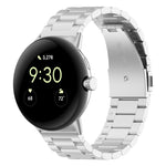 Pulseira de Metal com Três Contas e Libertação Rápida xDfind, Para Google Pixel Watch 4 / 3 45mm, Para Google Pixel Watch 4 / 3 / 2 / 1 41mm