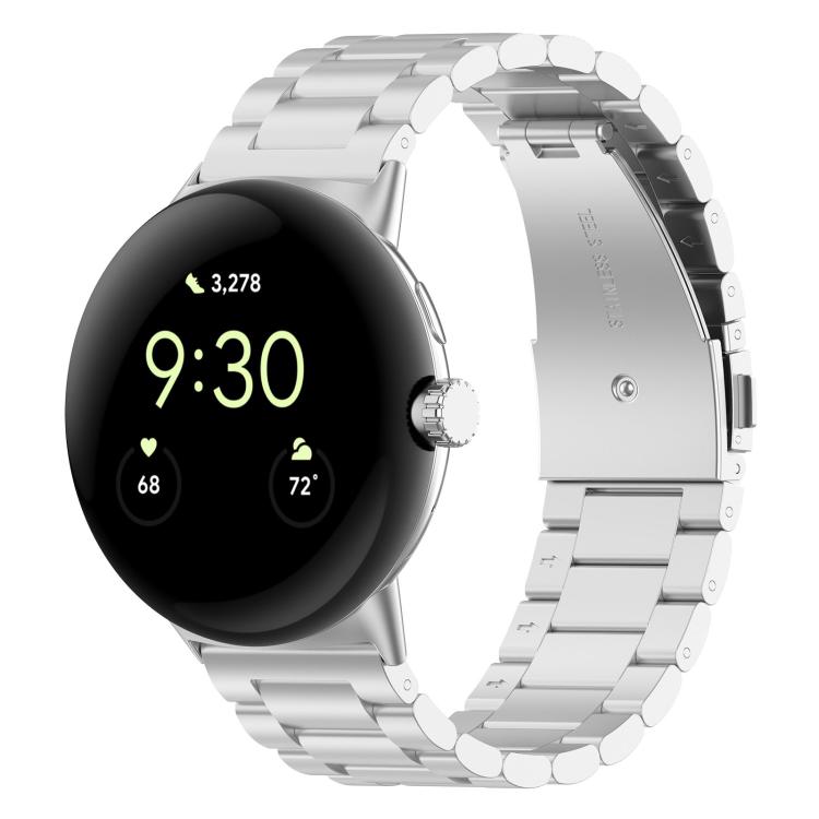 Pulseira de Metal com Três Contas e Libertação Rápida xDfind, Para Google Pixel Watch 4 / 3 45mm, Para Google Pixel Watch 4 / 3 / 2 / 1 41mm