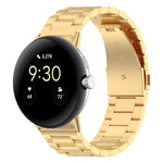 Pulseira de Metal com Três Contas e Libertação Rápida xDfind, Para Google Pixel Watch 4 / 3 45mm, Para Google Pixel Watch 4 / 3 / 2 / 1 41mm