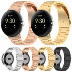 Pulseira de Metal com Três Contas e Libertação Rápida xDfind, Para Google Pixel Watch 4 / 3 45mm, Para Google Pixel Watch 4 / 3 / 2 / 1 41mm
