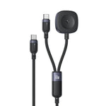 Cabo de Carregamento 2 em 1 Yesido CA136C 60W USB-C / Tipo-C para Tipo-C & iWatch, CA136C