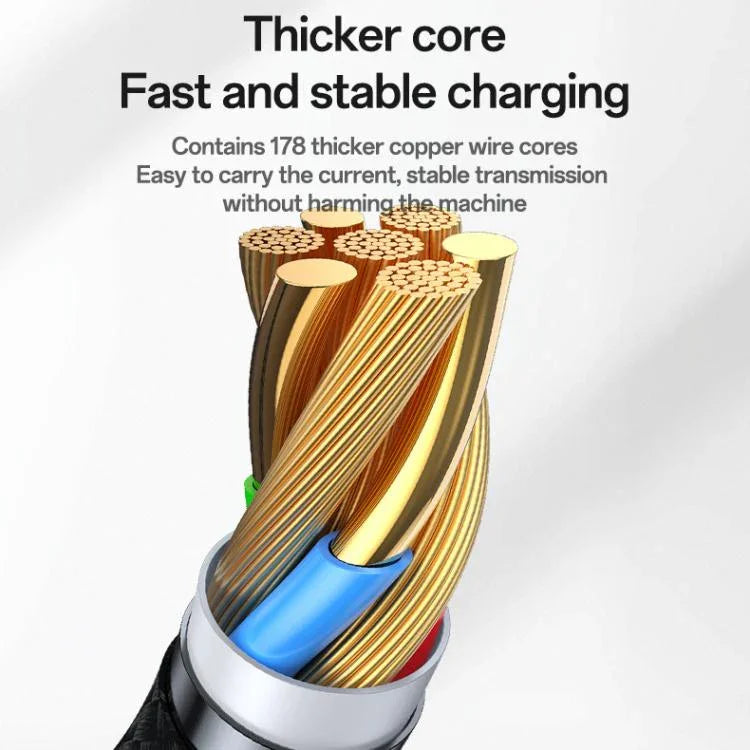 Cabo de Carregamento 2 em 1 Yesido CA136C 60W USB-C / Tipo-C para Tipo-C & iWatch, CA136C