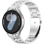 Correia de Relógio em Metal com Três Contas xDfind, Para Samsung Galaxy Watch Ultra 47mm, Para Samsung Galaxy Watch 7 / FE / 6 / 5 / 4, Para Samsung Galaxy Fit3