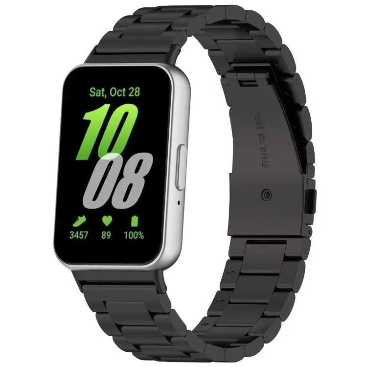 Correia de Relógio em Metal com Três Contas xDfind, Para Samsung Galaxy Watch Ultra 47mm, Para Samsung Galaxy Watch 7 / FE / 6 / 5 / 4, Para Samsung Galaxy Fit3