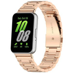 Correia de Relógio em Metal com Três Contas xDfind, Para Samsung Galaxy Watch Ultra 47mm, Para Samsung Galaxy Watch 7 / FE / 6 / 5 / 4, Para Samsung Galaxy Fit3